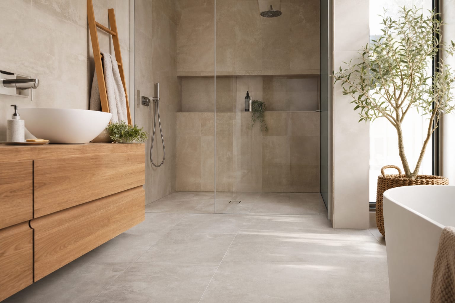 Illustration : Carrelage salle de bains facile à entretenir : guide pour bien choisir